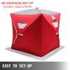 VEVOR Ice Fishing Shelter Tent 3-Person Pop Up House Portable Outdoor Fish Equipment 300D Oxford Fabric Ice Fish Shelter 89.76 x 89.76 x 79.92 inches