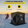 VEVOR 2-3 Person Ice Fishing Shelter Tent, 300D Oxford Fabric Portable Ice Shelter with Pop-up Pull Design, Strong Waterproof and Windproof Ice Fish S