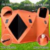 VEVOR 8 Person Ice Fishing Shelter Tent, 300D Oxford Fabric Portable Ice Shelter with Pop-up Pull Design, Strong Waterproof and Windproof Ice Fish She