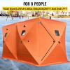 VEVOR 8 Person Ice Fishing Shelter Tent, 300D Oxford Fabric Portable Ice Shelter with Pop-up Pull Design, Strong Waterproof and Windproof Ice Fish She