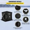 VEVOR 2-3 Person Ice Fishing Shelter Tent, 300D Oxford Fabric Portable Ice Shelter with Pop-up Pull Design, Strong Waterproof and Windproof Ice Fish S