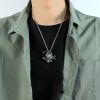 Street Hip Hop Classic Vintage Men Stainless Steel Fish Necklace