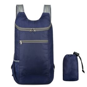 1pc Outdoor Portable Backpack For Camping; Hiking; Sports; Lightweight Cycling Bag For Men; Women; Kids; Adults (Color: DARK BLUE)