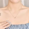 Gift CZ Fish Bones 925 Sterling Silver Necklace