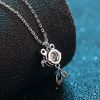 Sterling Silver Mosang Diamond Fish Necklace