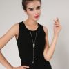 Sweater Chain Long Versatile Artificial Crystal Small Fish Pendant Simple Tassel Necklace Female Pendant