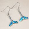 Women's Fashion Blue Fish Tail-shaped Earrings