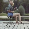 Portable Folding Stool with Built-in Handle for Traveling